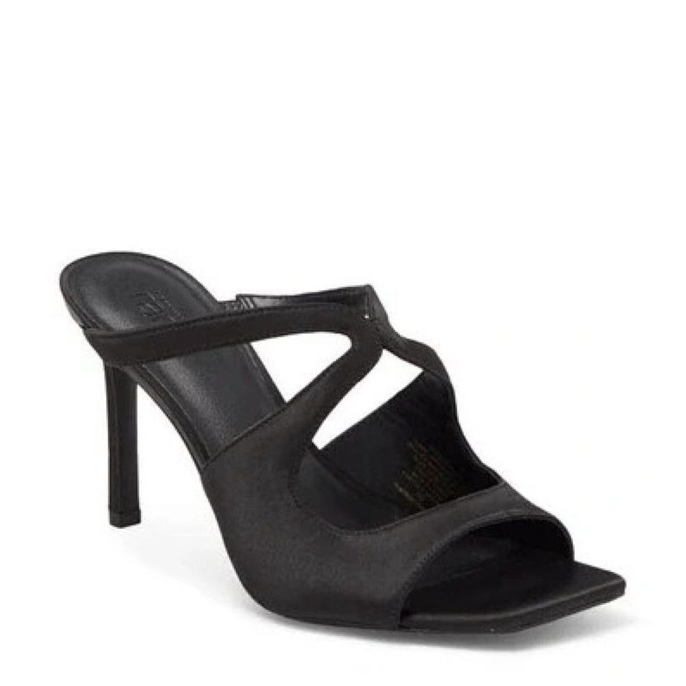 Nordstrom Rack Stiletto Sandal 5.5 Slide Caged Wedding Party Event Chic Black